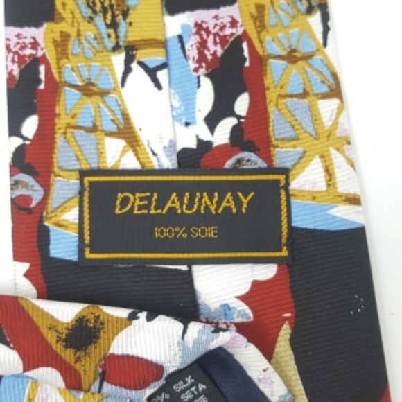 ⭐️ Vintage Robert & Sonia DELAUNAY Artist Orphist Style Art 100% Silk Eiffel - Picture 3 of 6